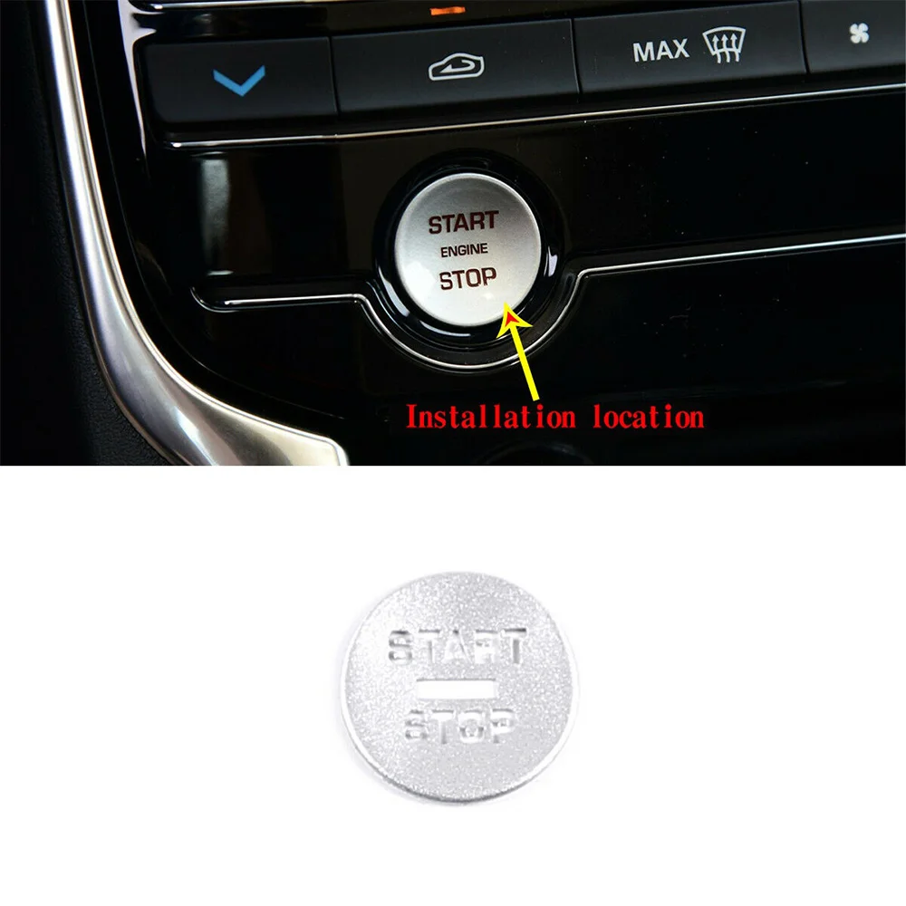 Car Engine Start Stop Switch Button Cover Stickers Interior for Jaguar XF 2008-2015