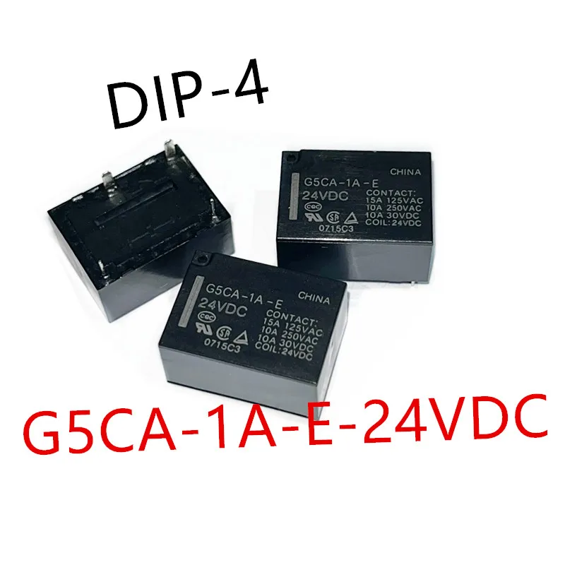 10 個 G5CA-1A-E-5VDC、G5CA-1A-E-12VDC、G5CA-1A-E-24VDC DIP-4 10A 新しいパワーリレー G5CA-1A-E-5/12/24VDC