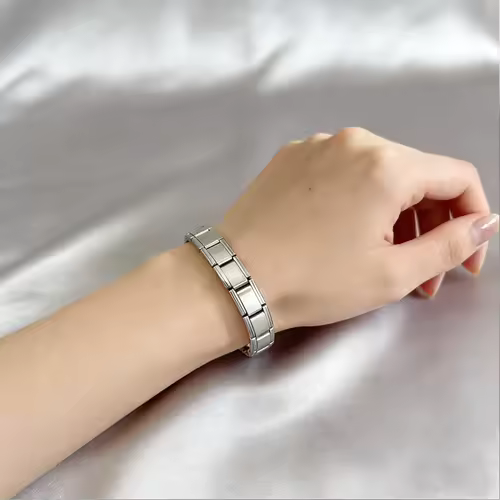 For Women Men Italian Charm Link 9mm Width Silver Gold Color Stainless Steel Bracelets on Hand DIY Making Jewelry Wholesale - Image 4