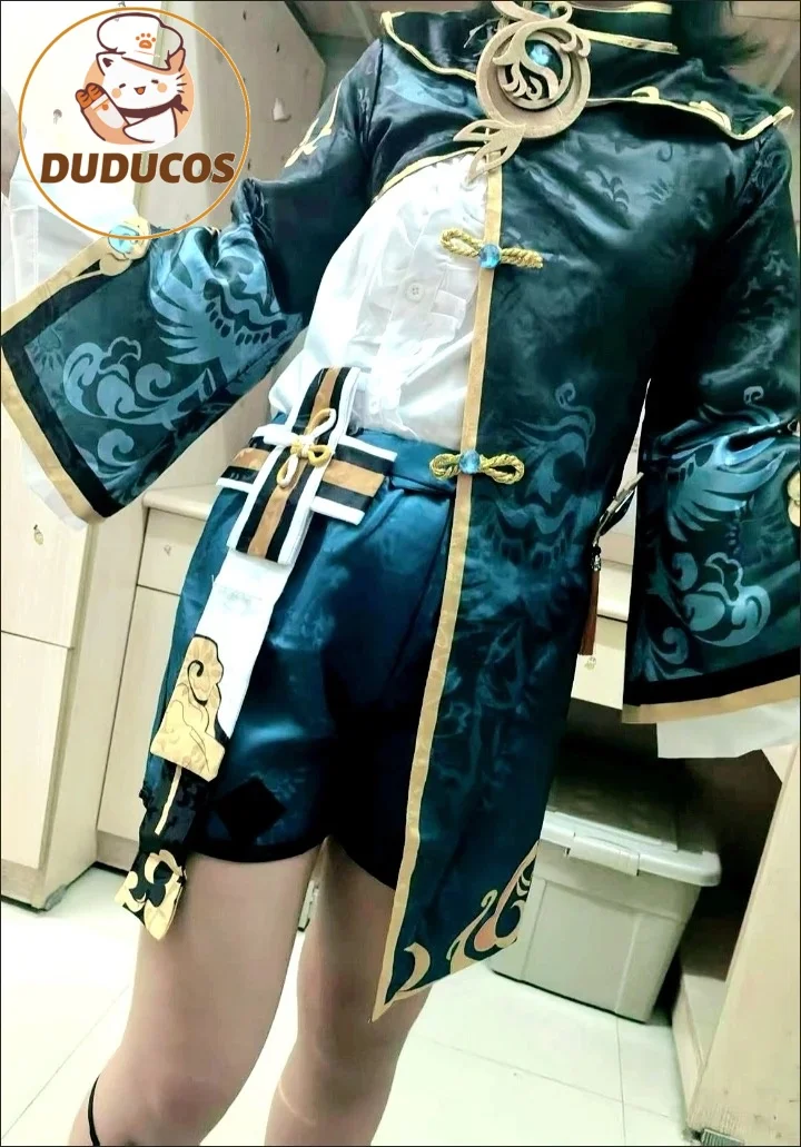 DUDU-N Game Genshin Impact XingQiu Cosplay Costume Uniform Unisex Activity Party Role Play Clothing S-XL