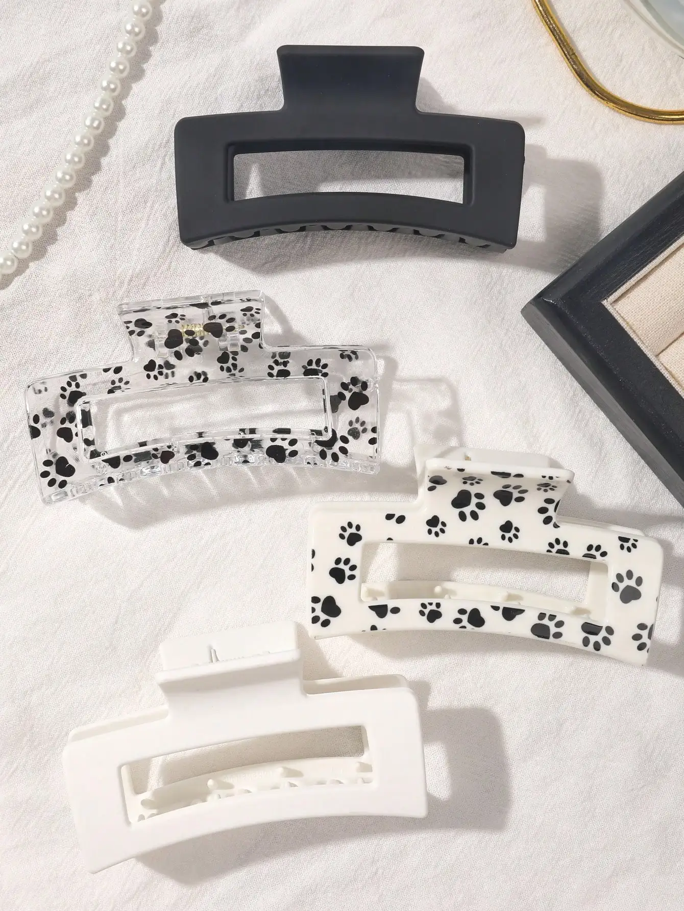 4 Stück Leoparden-Haarklammern für Frauen und Mädchen, Haarklammern, modischer Haarschmuck, Hai-Clip für dünnes, dickes Haar – Detail 9