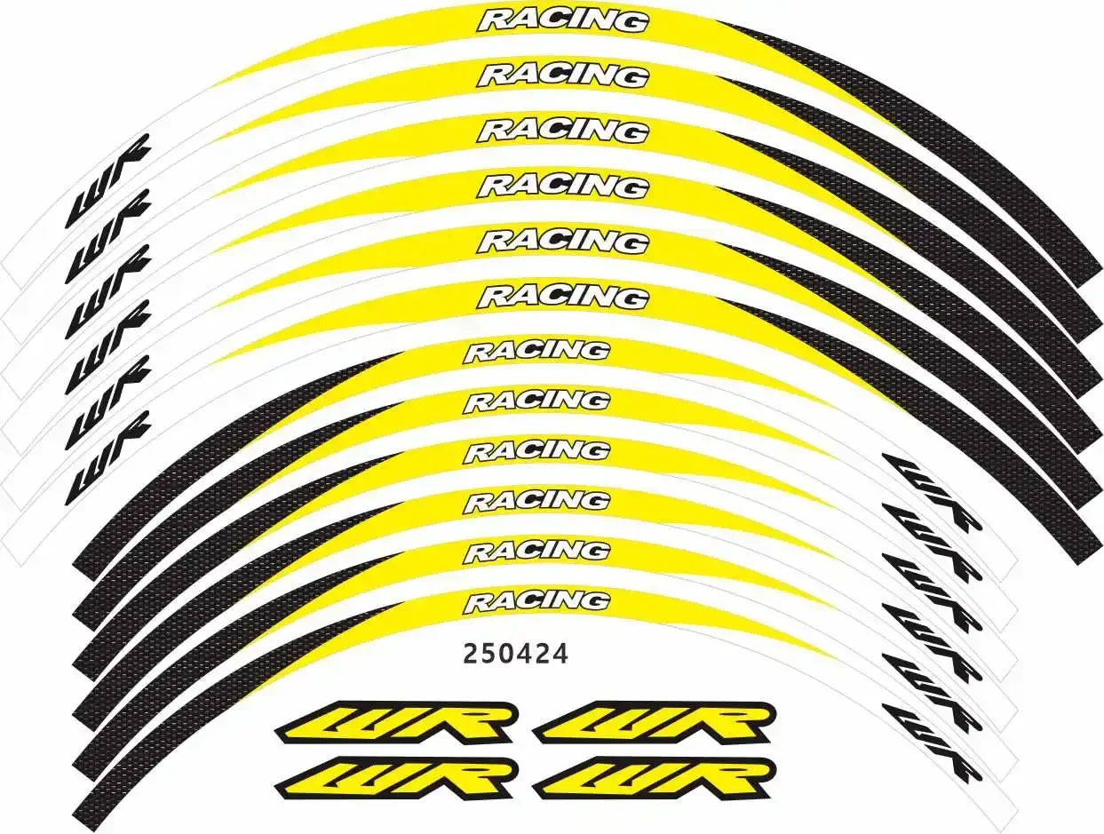 ملصق ملصق تزيين عجلة الدراجة النارية ، أجزاء لياماها WR250R ، WR250F ، WR450F ، 18