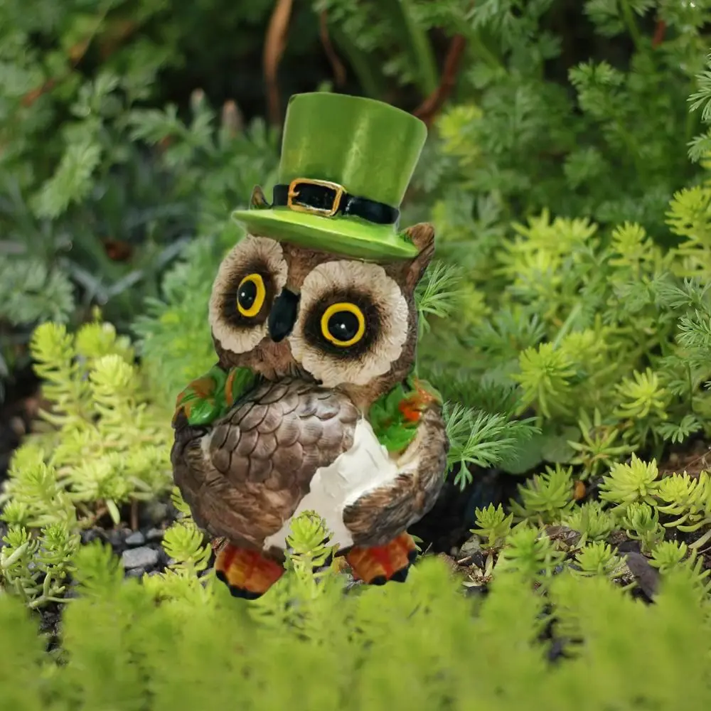 

Garden Ornament Resin Owl Figurine Creative Cute Garden Statue Waterproof Simulated Animal Sculpture Gift