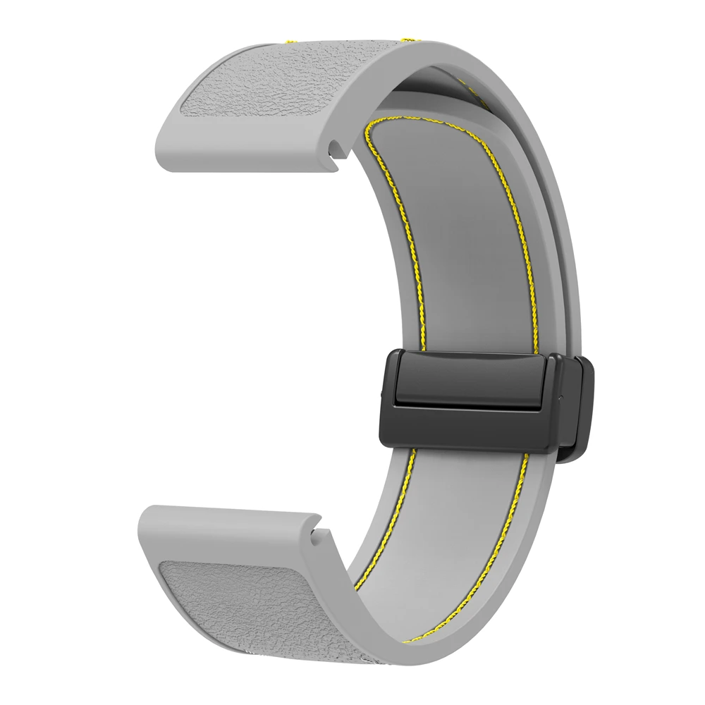 22 مللي متر حزام سيليكون للغارمين Forerunner 935 945 955 965 الفرقة الرياضية المغناطيسي للطي مشبك حزام الساعات