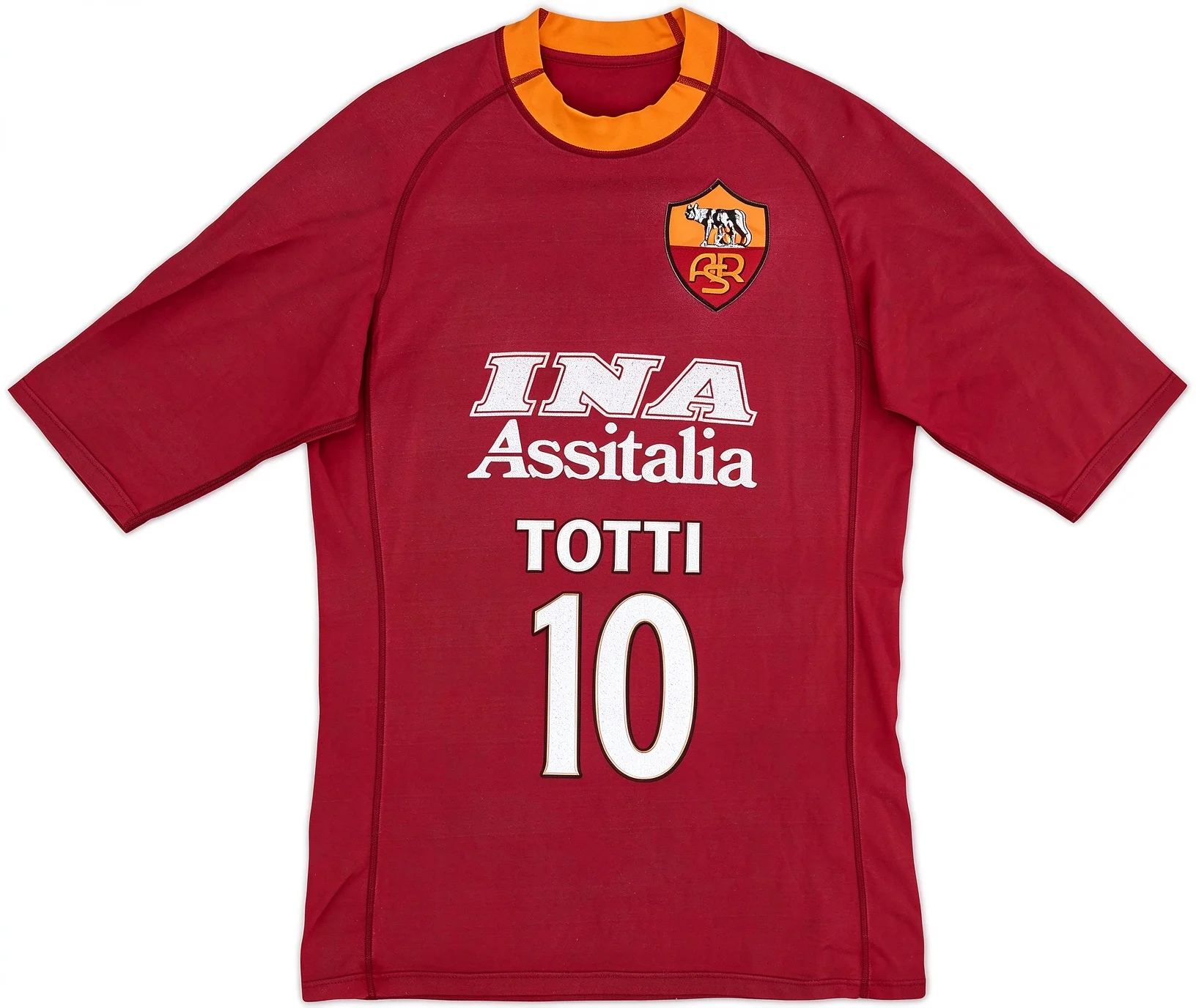 2000/01 Season Roma Francesco Totti 10# Unisex Football Jersey, 3D Print Sport Breathable Mesh Quick Drying Sports Shirt