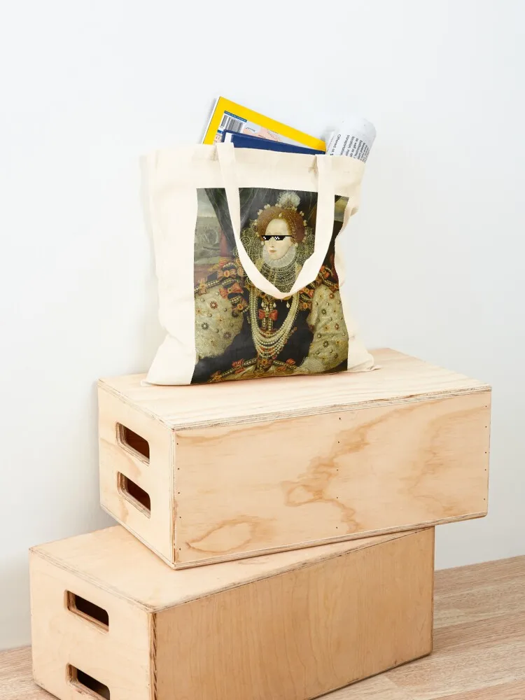 Elizabeth I in Sunglasses (5) Tote Bag Canvas shoulder bag the tote bag bags woman 2025 canvas tote