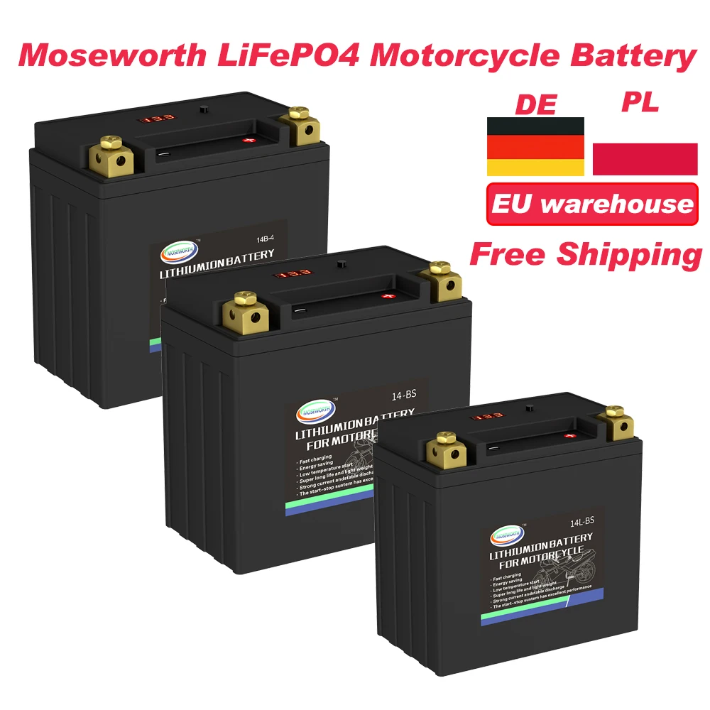 12V Motorcycle Lithium Battery 8AH 9AH Lithium iron Phosphate Scooter LiFePO4 Batteries BMW GS Harley 12V Rechargeable Battery