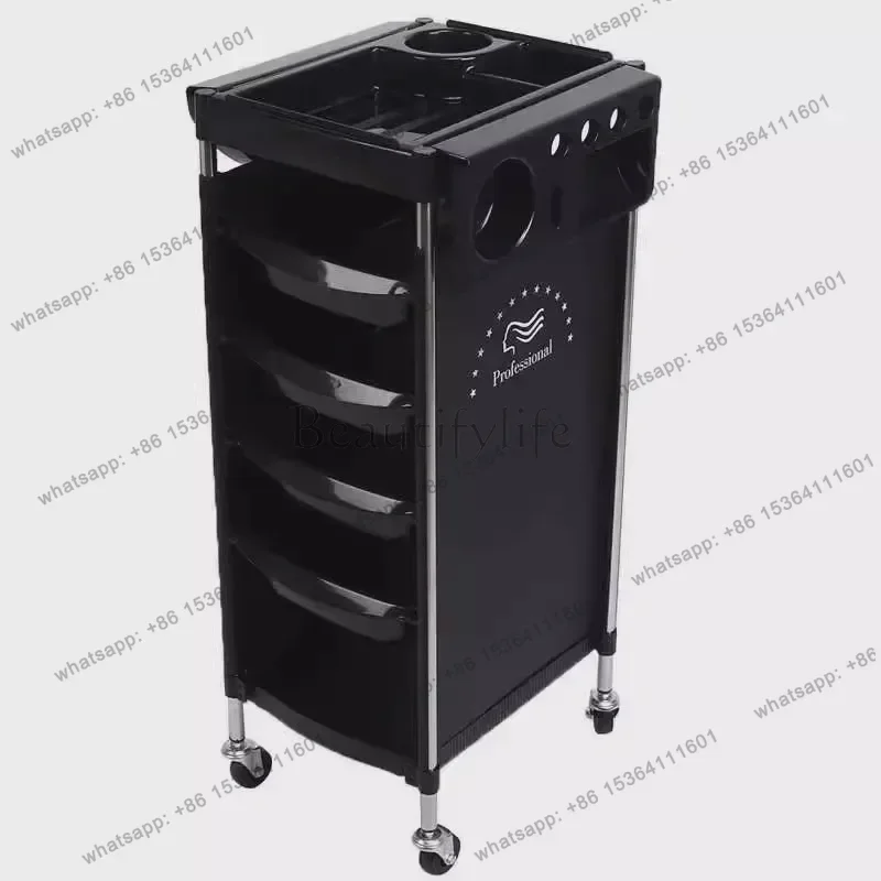 Factory Direct Sales Multilayer Beauty Salon Rolling Cart Storage Creativity Shelf Drawers Salon Trolley Hotel Salon Furniture K