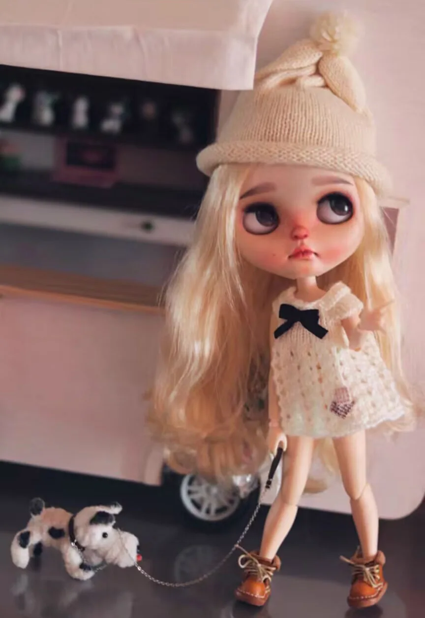 

Платье-свитер Blythe, 2025 г., 1 шт., 1/6, 30 см (подходит для azone, Pullip, Ob22/24/26, Licca)