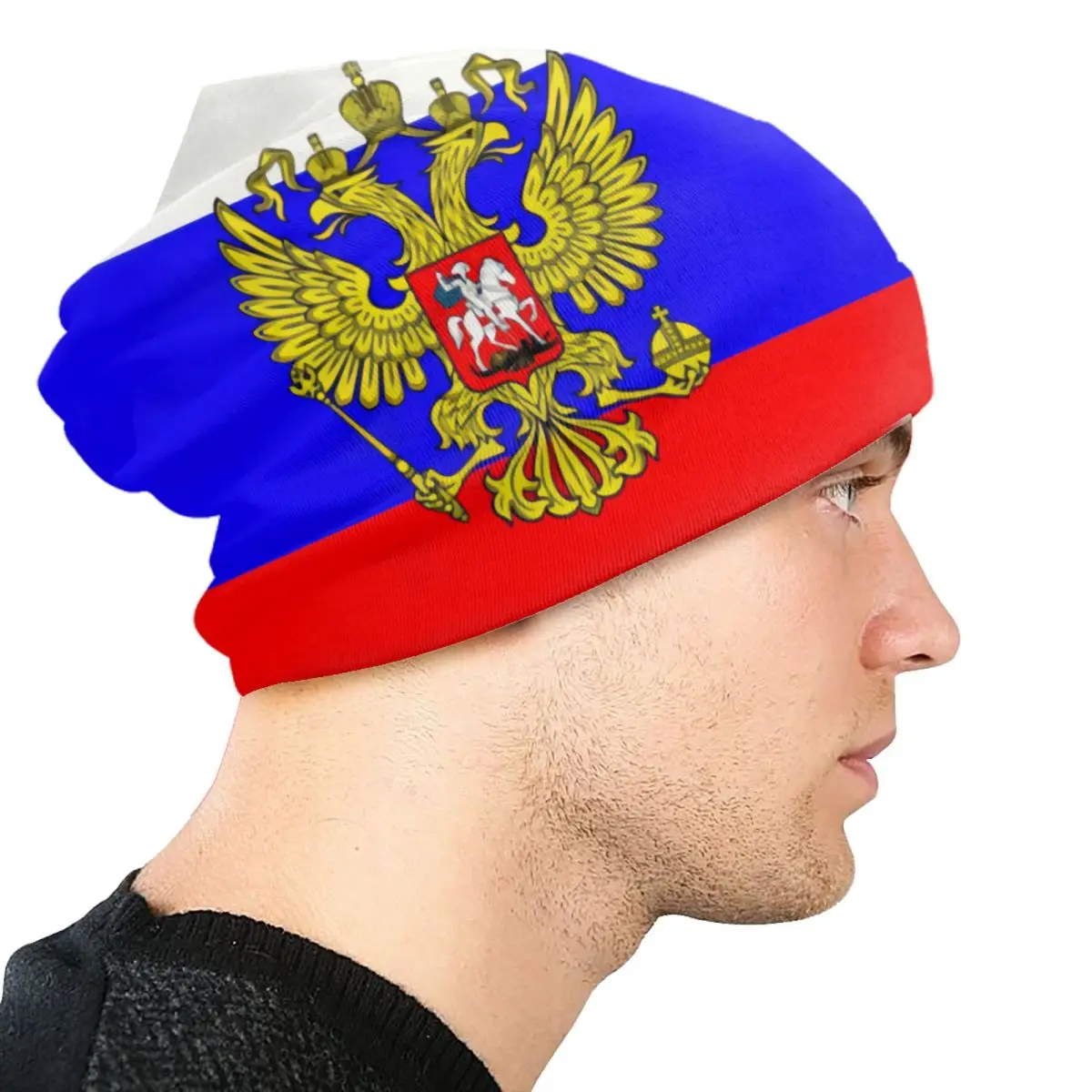 Russian Flag Beanie Cap Unisex Winter Warm Bonnet Homme Knitted Hats Fashion Outdoor Skullies Beanies Hats For Men Women