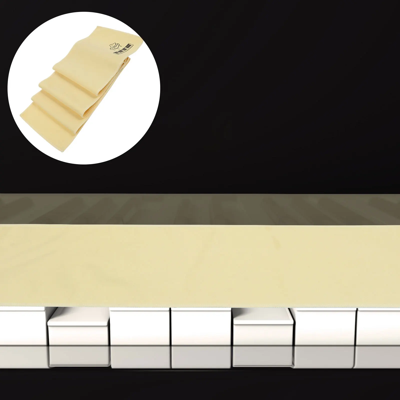 

1Pcs Durable Piano Keyboard Cover Protective Cloth Lightweight Dustproof Keyboard Dust Cover Yellow Piano Protective Cloth