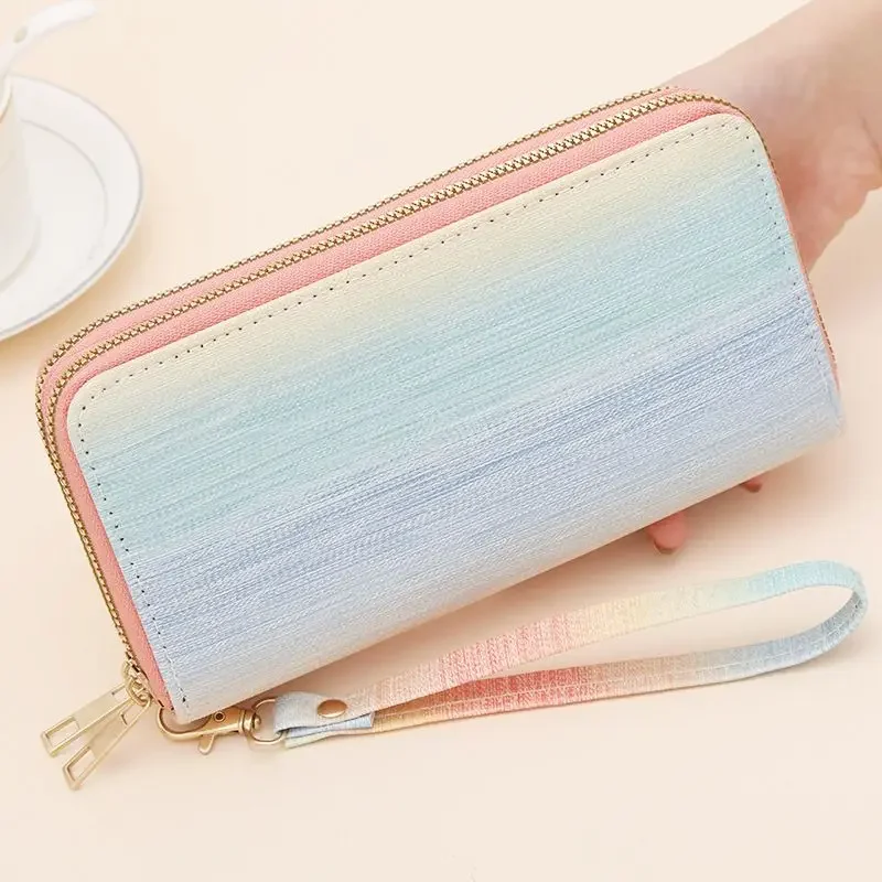 

BOMO Wallets for Women Fashion Gradual Change PU Leather Coin Purse Korean Style Ladies Casual Pretty Purses Designer Bag