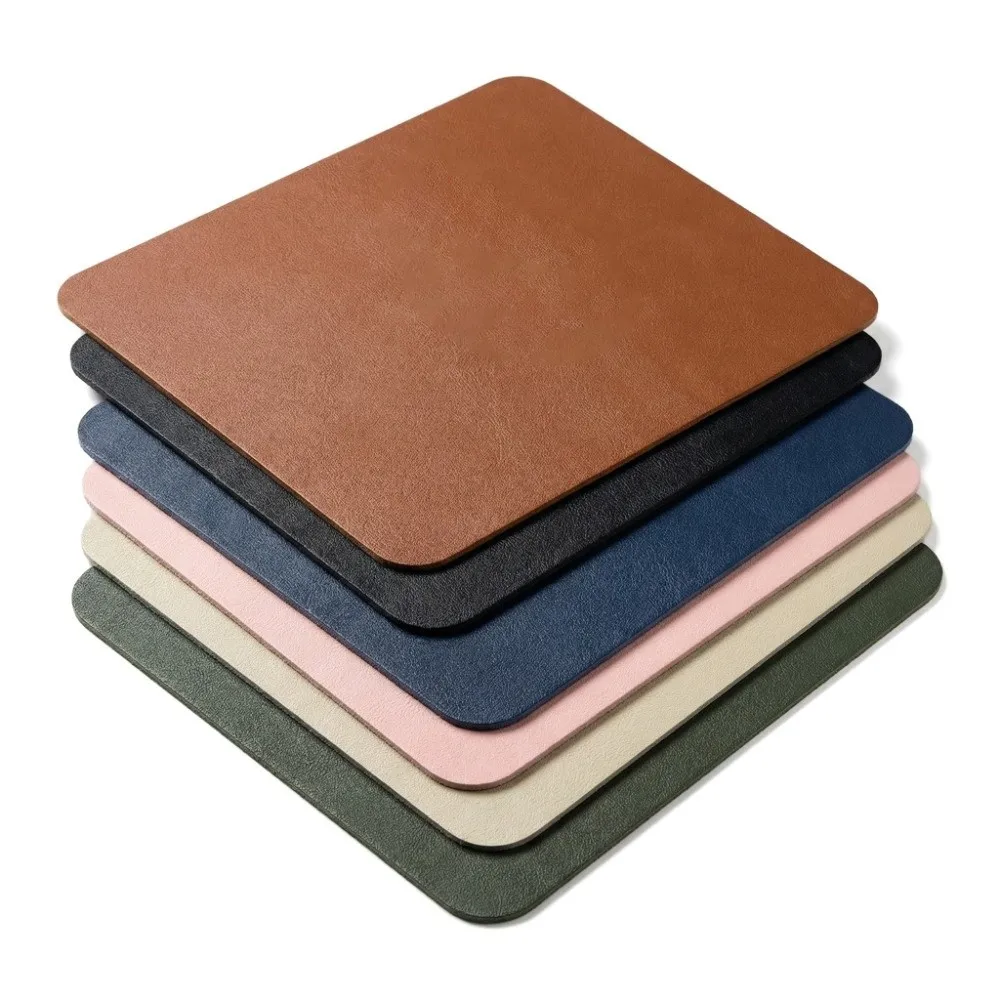 Durable Leather Mouse Pad Wear Resistant Anti Scratch Gaming Desk Mat Non-slip Smooth Computer Table Protector Students