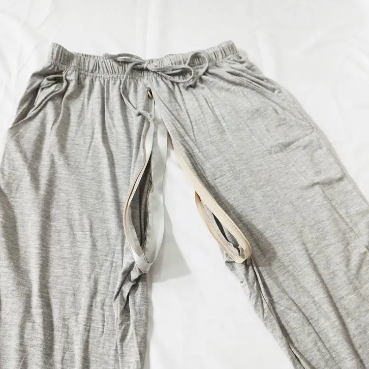 

Autumn Winter Invisible Zipper Open Crotch Men Pants Plus Size Home Cotton Sexy Trousers Underpants