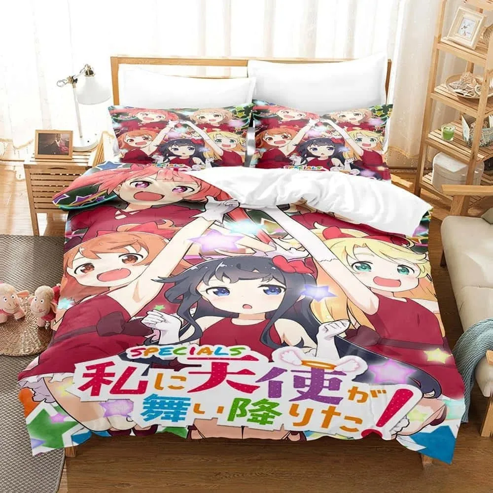 

Anime Wataten! An Angel Flew Down to Me Bedding Set Single Twin Full Queen King Size Bed Set Adult Kid Bedroom Duvet cover Sets