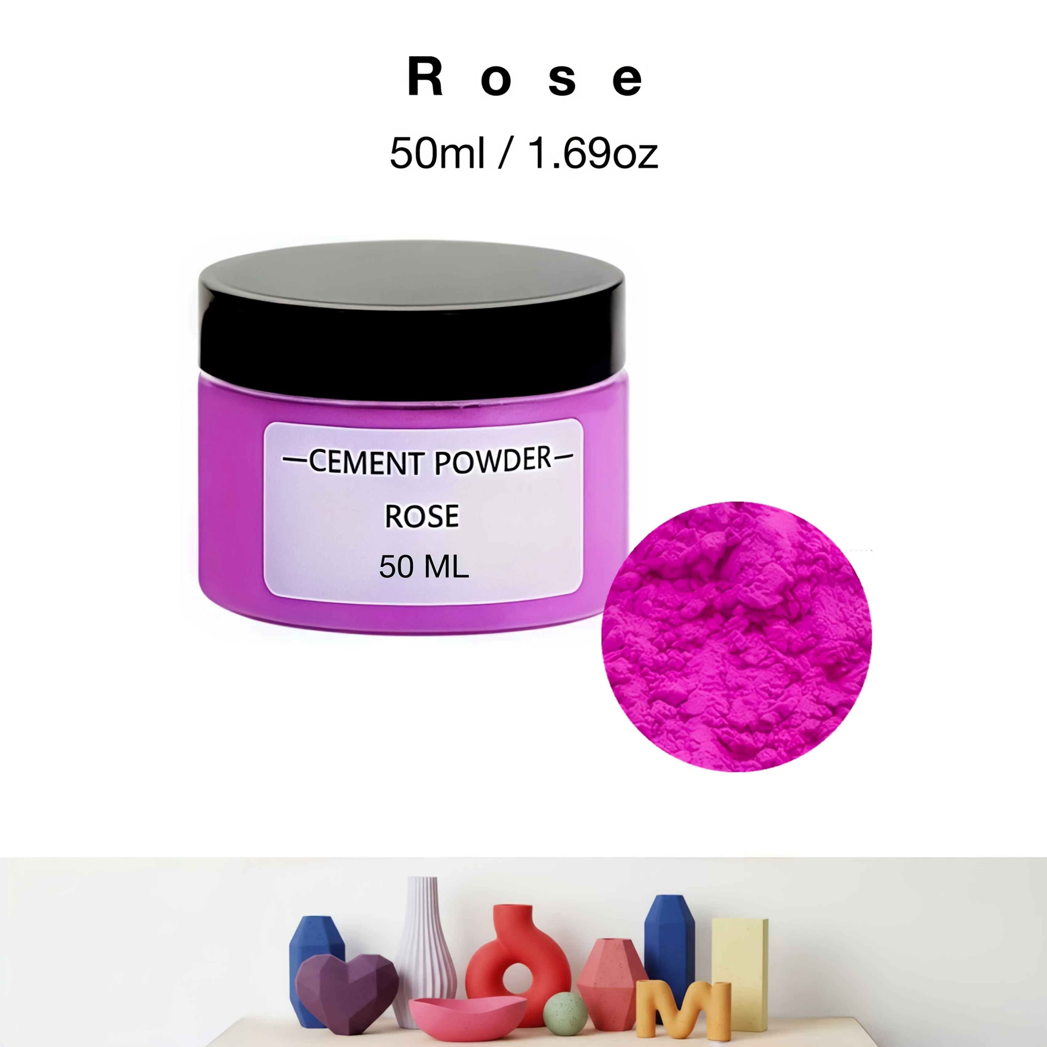 50 ml/1,69 oz Gipspigmenten, 12 kleuren beschikbaar - Watergedragen kleurstoffen voor gips, epoxyhars ambachten en het maken van sieraden. Gepigmenteerde verfpoeders voor harsambachten, doe-het-zelf