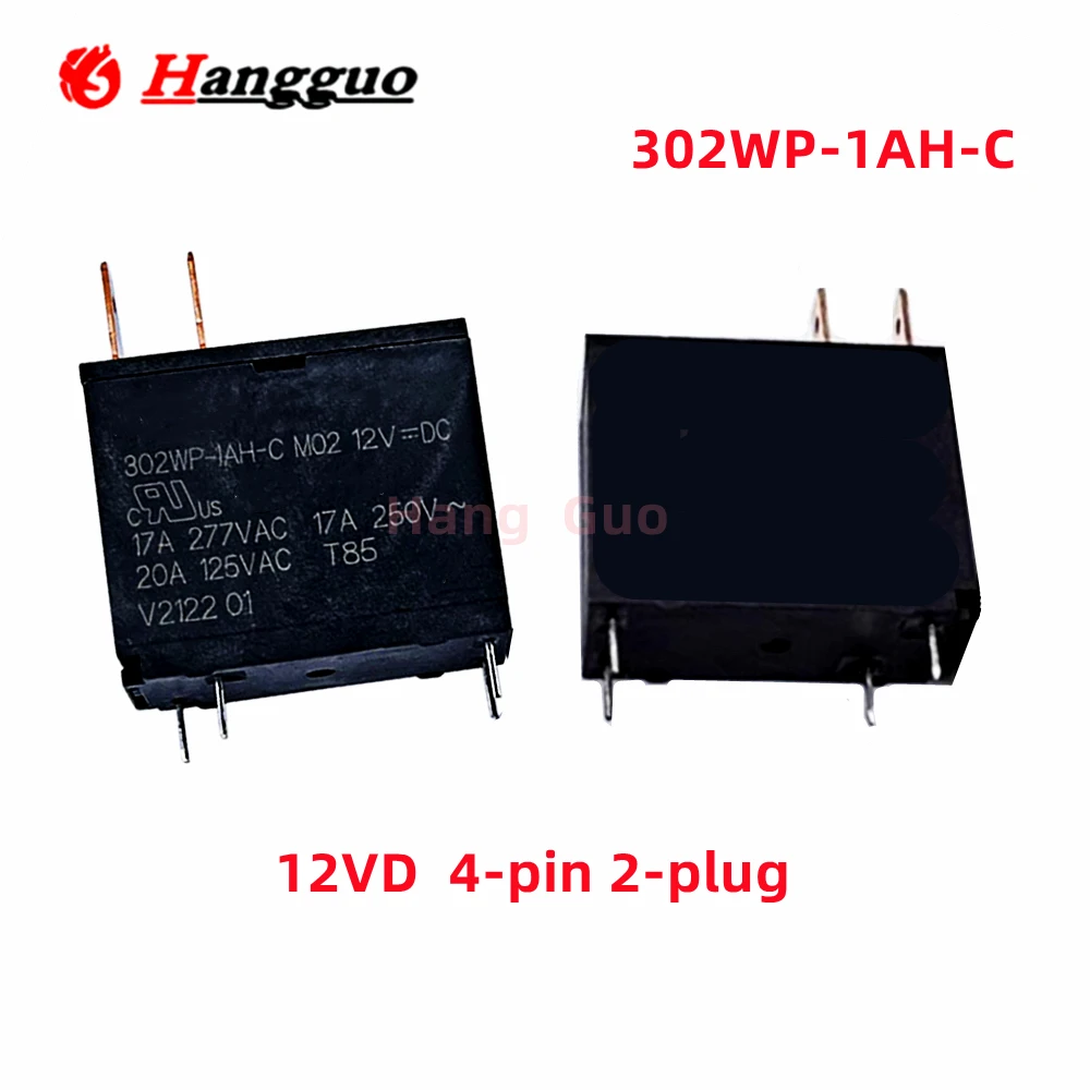 5PCS/LOT Original 302WP-1AH-C M02 12V relay 302P-1AH-C 17A 12VDC 4-pin set of normally open 12V electromagnetic relays