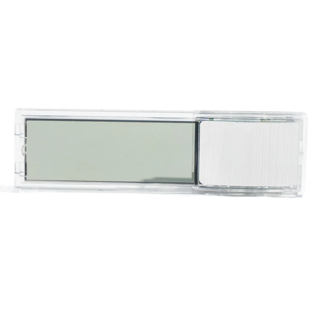 Texture Transparent LCD Aquarium Thermometer Real Time Temperature Display External Mount Compact 70 20 14mm Easy View