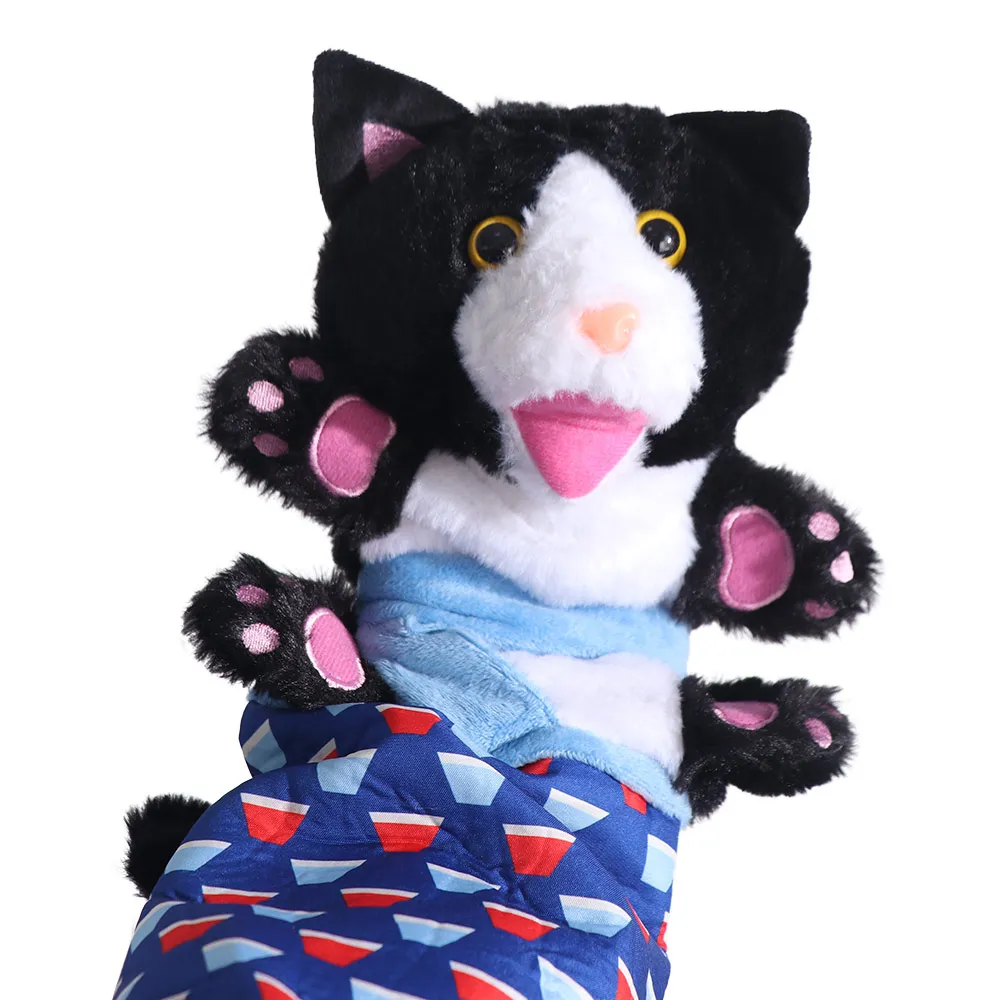 

Creative Interactive Cat Wrestling Glove Sturdy Padding Soft Animal Hand Glove Cat Shape Stuffed Cat Safe Play