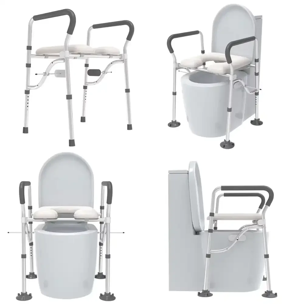 

Bath Chair for Elderly Pregnant Women with Armrests Shower Seat Slip Feet Height Adjustable Bathroom Stool for Home Care