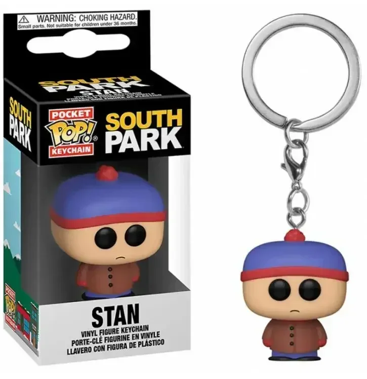

Funko POP Pocket Keychain South Park Stan Keyring Doll Model Toy Children's Birthday Gift