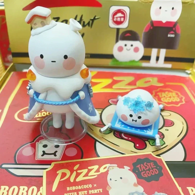 BOBO&COCO PIZZA HUT PARTY A Tiny Balloon Doll Limited Released Figure Toy Food Figurine Ornament Collection Bobococo