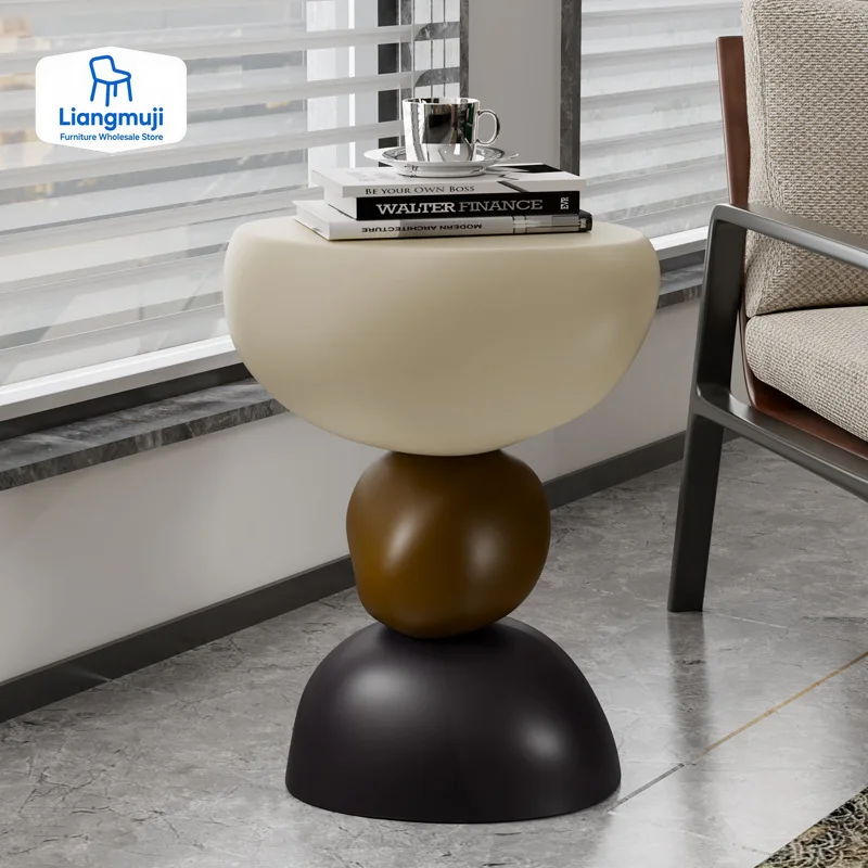 %CX213EI Nordic small side table, minimalist modern small coffee table, corner table, high-end creamy home decoration furniture
