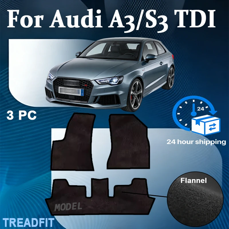 

Нейлоновые автомобильные коврики для Audi A3/S3TDI 2-дверные (8V7,8VE) 2014-наст. время, противоскользящие, стильные, без запаха, огнестойкие.