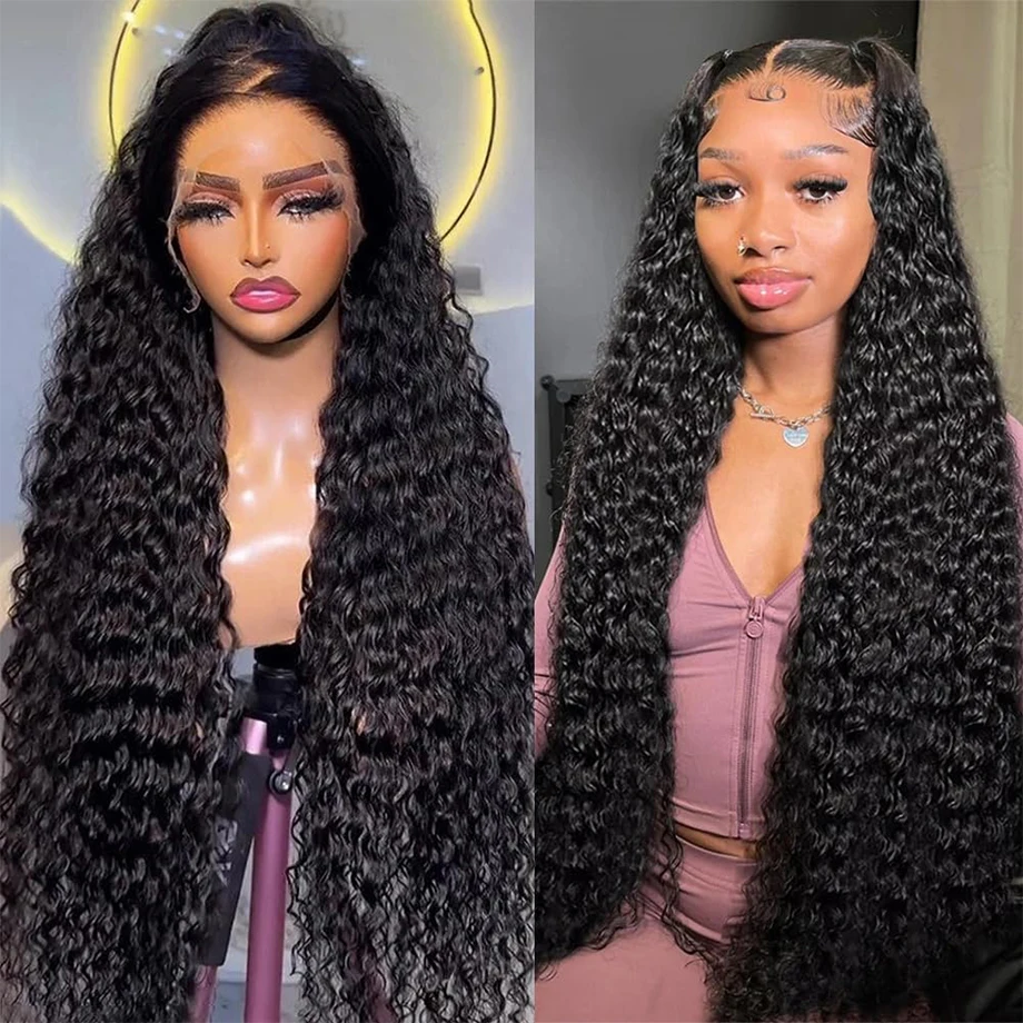 Loose Deep Wave HD Lace Frontal Wig 13x6 Water Wave Curly Wigs Human Hair Brazilian 13x4 Transparent Lace Front Wig For Women