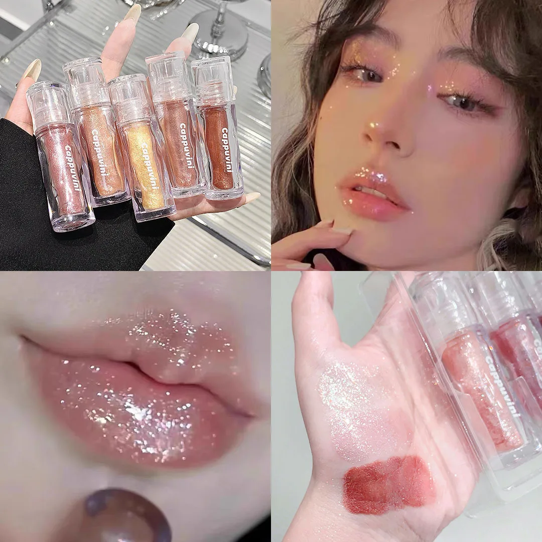 Cappuccino Popping Lip Gloss idratante vetro labbra nettare labbra Doodle labbra cosmetici studente festa trucco