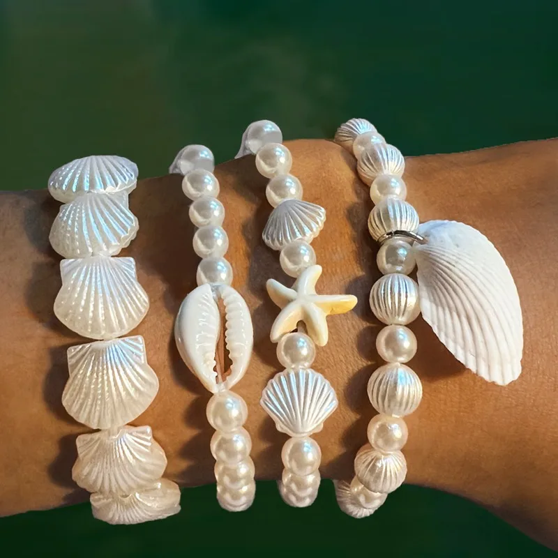 

Bohemian Beach Ocean Wind Shell Starfish Multi layer Bracelet Holiday Outdoor Travel Jewelry Gift for Lover and Best Friend