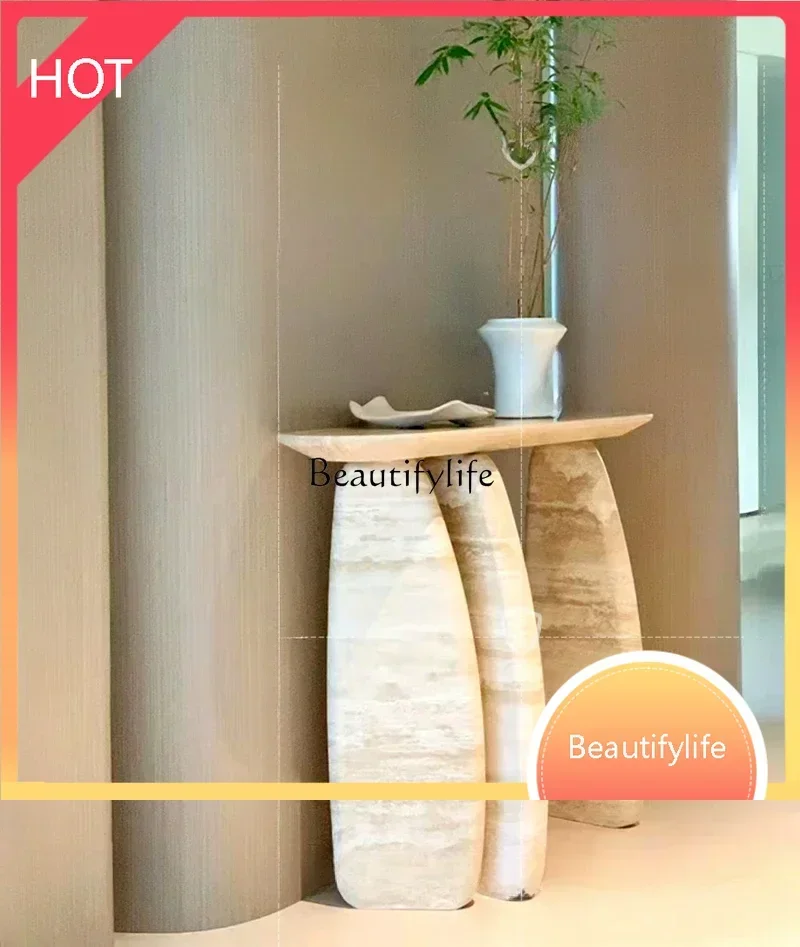 

style Astonishing natural travertine entrance antique marble entrance table ss 8617