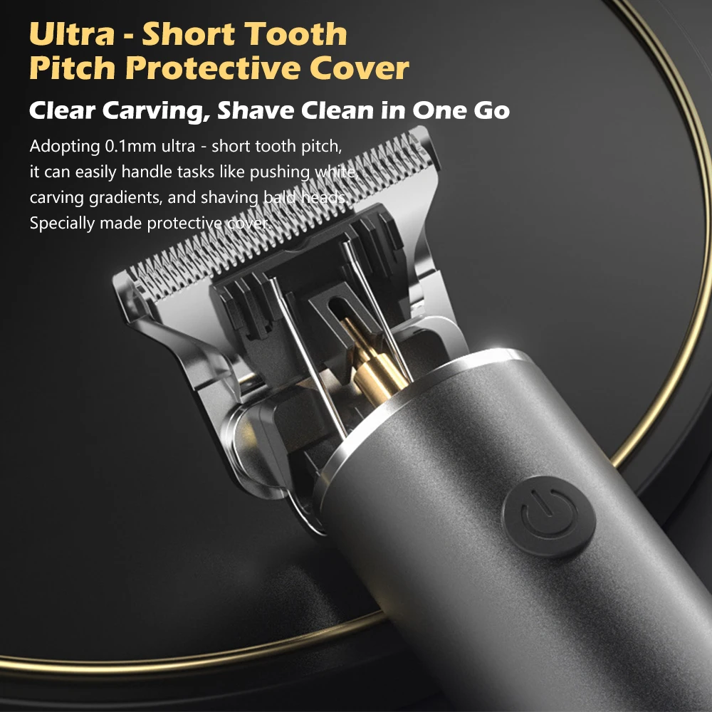 Professional Electric Hair Clipper - Fast Charging Bald Head Trimmer with Oil for Carving Home & Barber Use
