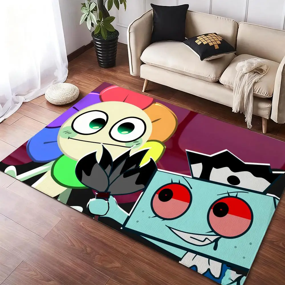 

CARTOON D-Dandys WorldS Floor Mat Soft Thickened Non-Slip Door Mat for Living Room Home Decor Flannel Rugs