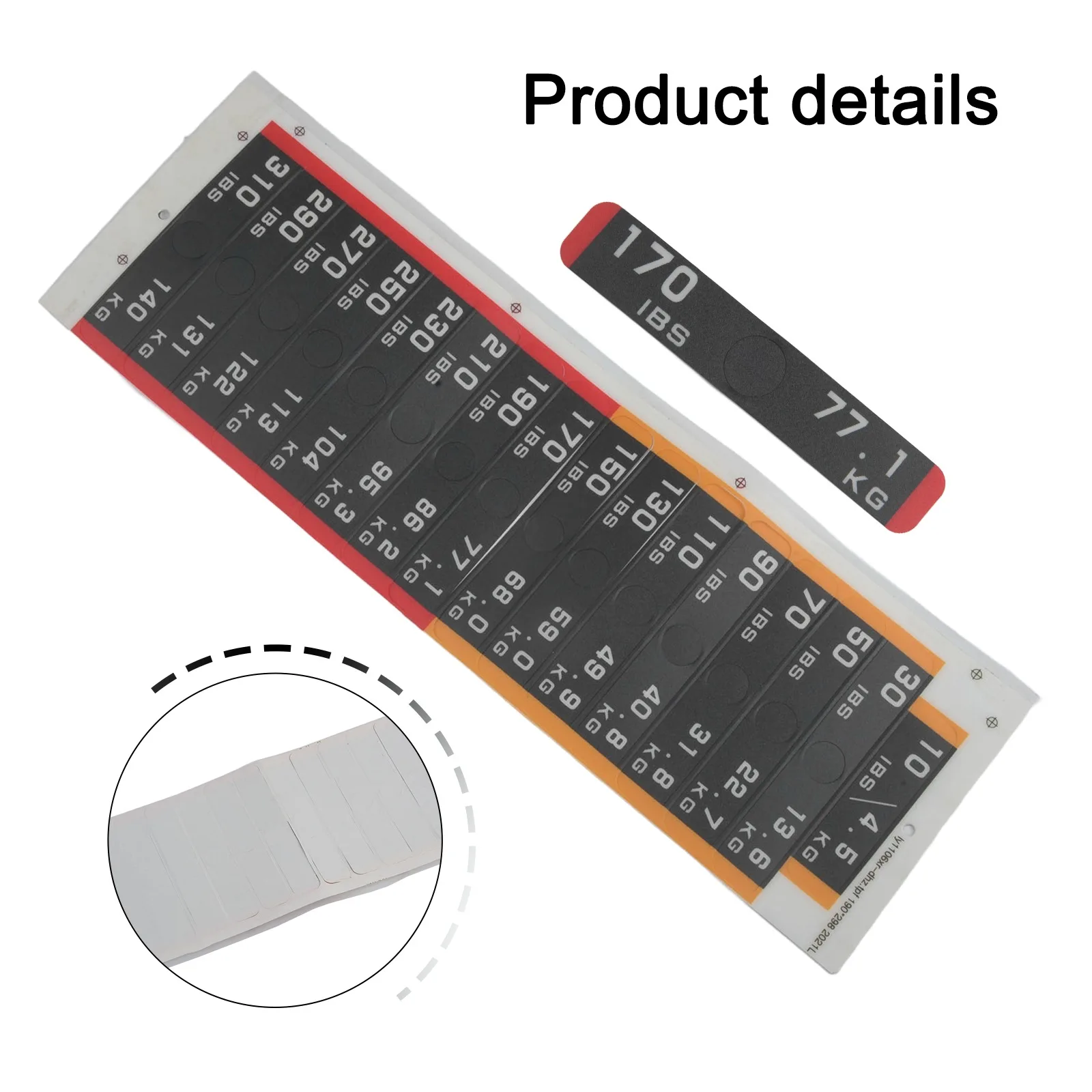 Weight Stickers for Dumbbells and Barbells Clear Number Labels 10LB to 310LB for Quick Weight Recognition During Workouts