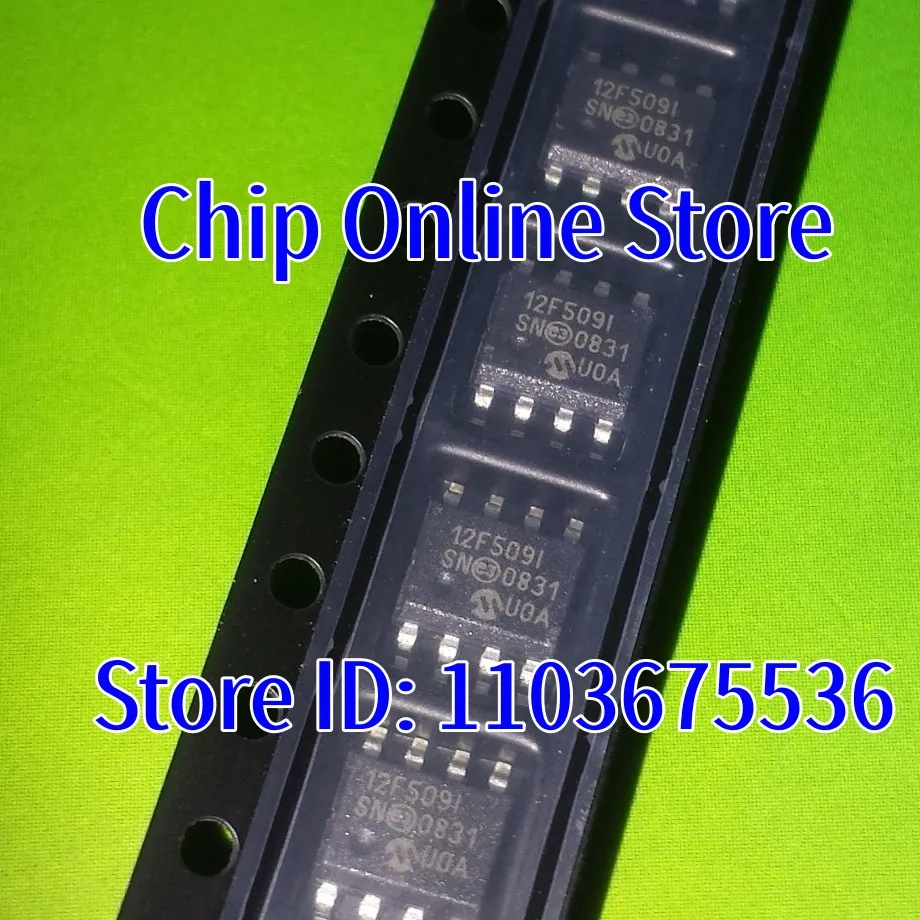 5~100pcs  PIC12F509-I/SN  PIC12F509T-I/SN  PIC12F509  SOIC8  New Original  8 Bit Microcontroller MCU