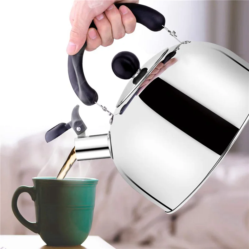 

AS94-2X Tea Kettle Stovetop Whistling Tea Pot, Stainless Steel Tea Kettles Tea Pots For Stove Top,(4-Liter) Large Capacity