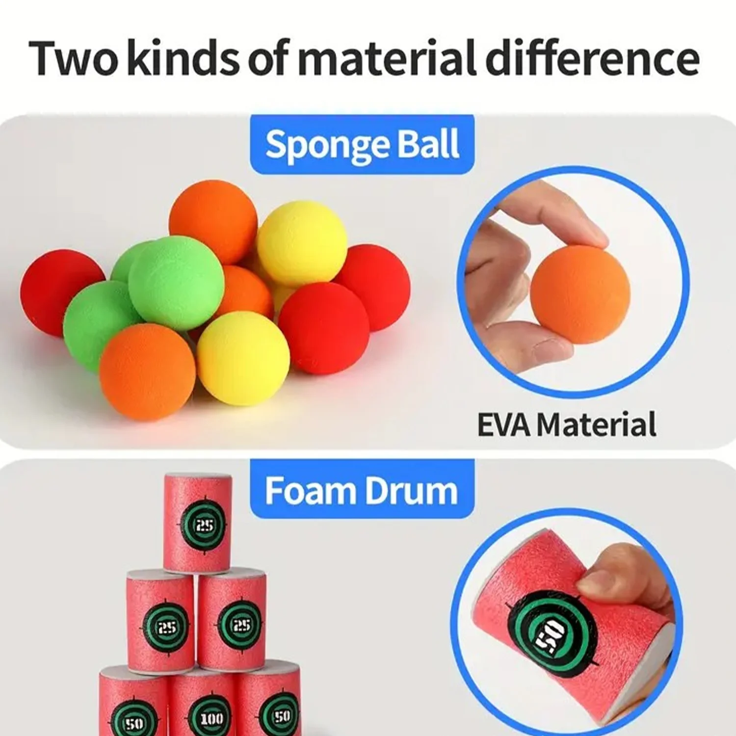 مسدس كروي لاصق للأطفال، لعبة ألغاز تفاعلية داخلية وخارجية، مسدس رصاصة ناعم