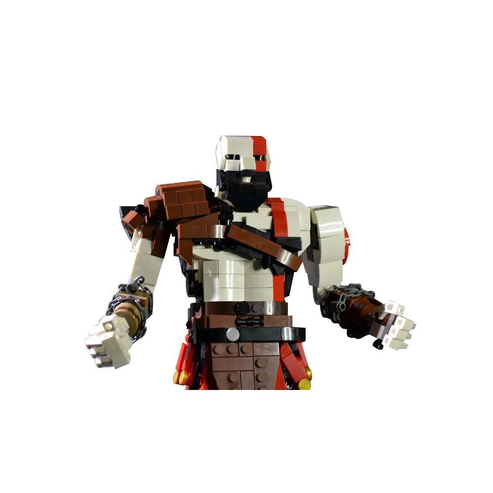 Gobricks moc modelo robô god of wars 2018 kratoss modelo blocos de construção jogos figuras ação tijolos diy montagem brinquedos crianças presente