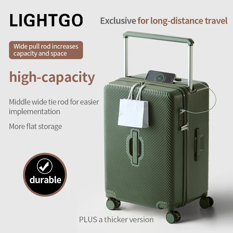 

LIGHTGO cabin suitcase case luggage trolley travel bags carry-ons large middle size suit laggege bag set baggage 20/26/28 inch