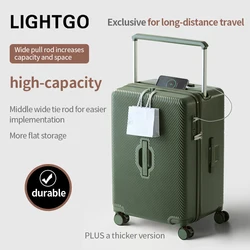 LIGHTGO Ultralight PC Carry On Suitcase 20 26 28 Inch Expansion TSA Lock Luggage w/ 8 Silent Wheels, YKK Zipper, Cup Holder