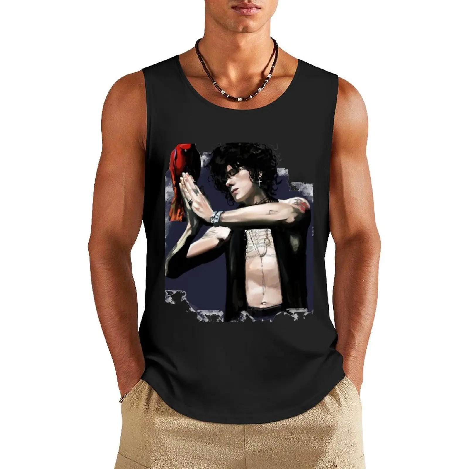 

laura pergolizzi churches Tank Top gym wear men Men's summer t-shirt sleeveless jackets gym t-shirts