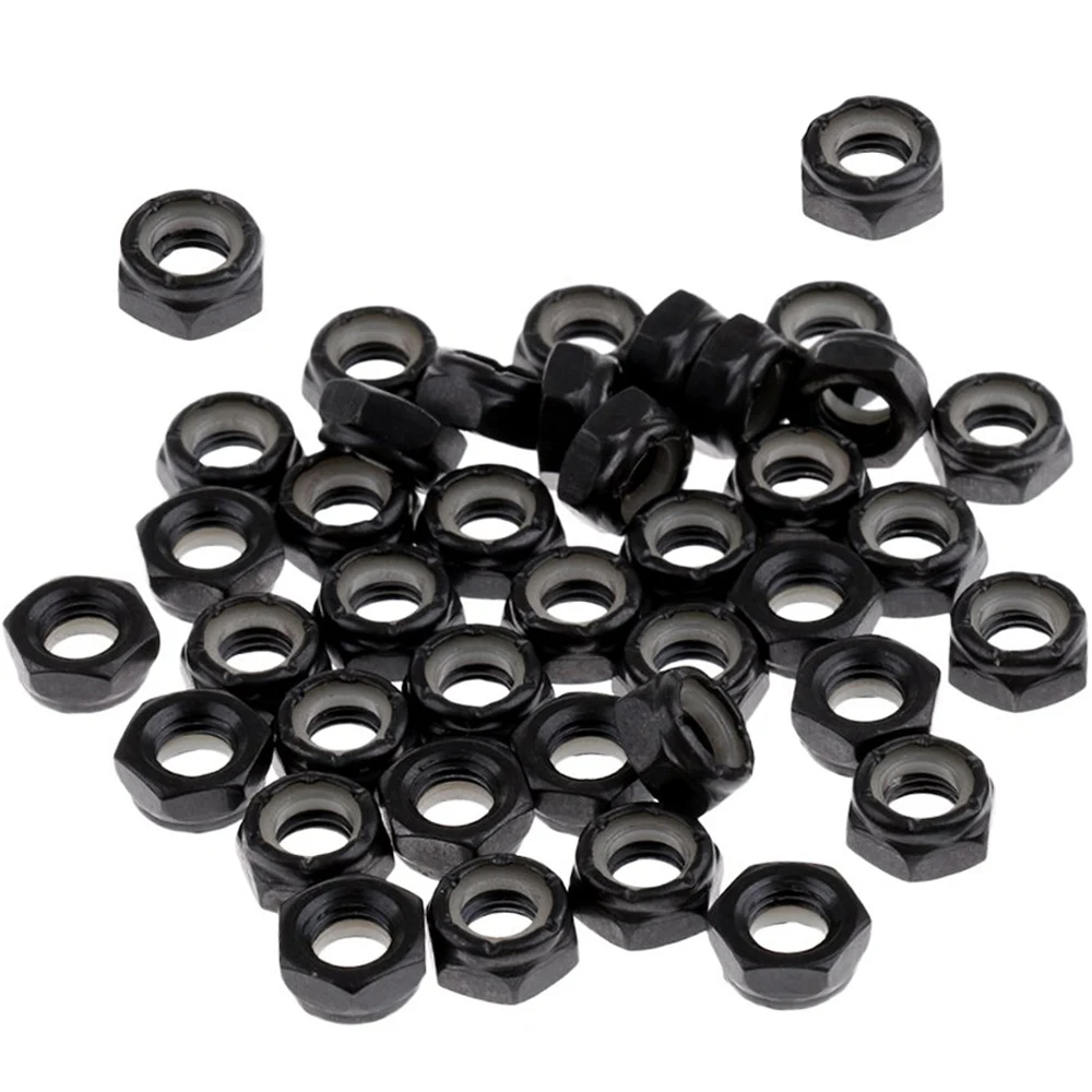 50Pcs Sturdy Skateboard Longboard Trucks Wheels Replacement Axle Nuts