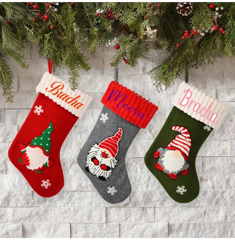 

Personalized Printing Christmas Decoration Rudolf Christmas socks Faceless doll Gift socks Children's gift bags Tree pendant