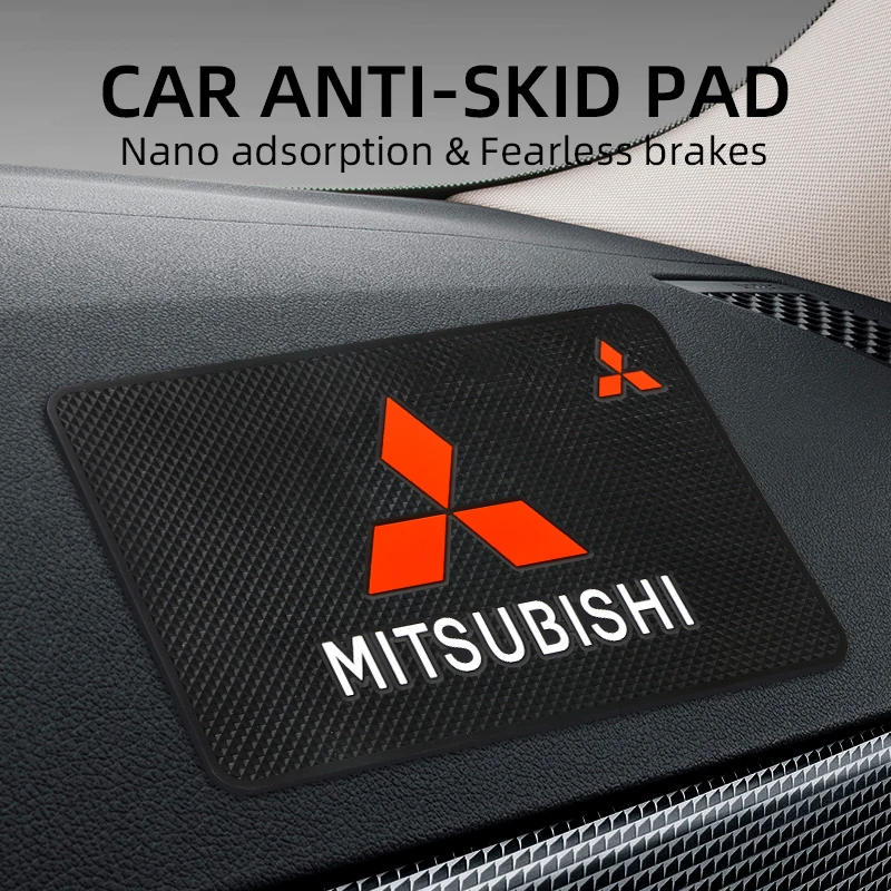 PVC Car Anti-Slip Mat Car Dashboard Phone Holder Non-Slip Sticky Pads For Mitsubishi Lancer 9 Outlander ASX L200 Pajero Colt EX