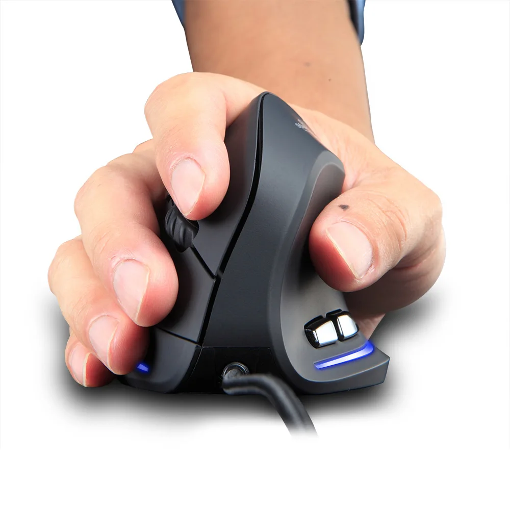 ZELOTES T20 Vertical Mouse Grip Ergonomic Laptop Desktop Computer Wired Mouse Mouse