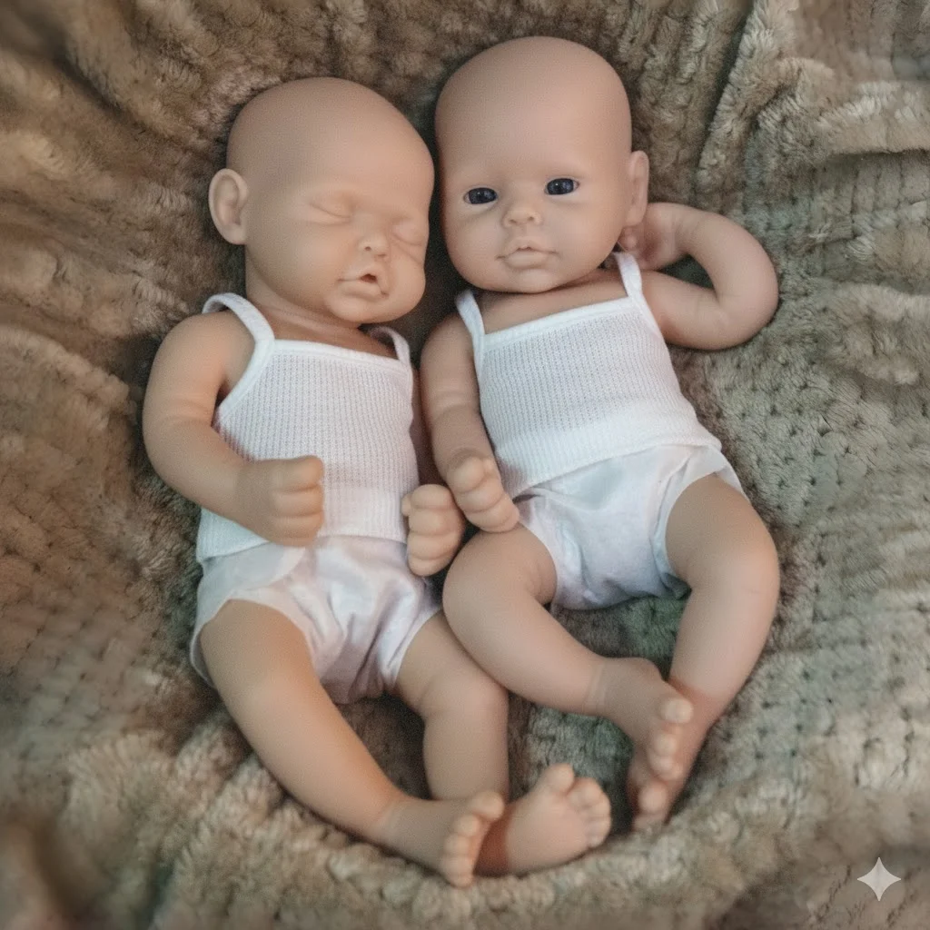 33CM Unpainted Reborn Dolls Boys/Girls Lifelike Full Body Soft Silicone Newborn Baby Doll Toys For Kid's Gifts Reborn Baby - view 3