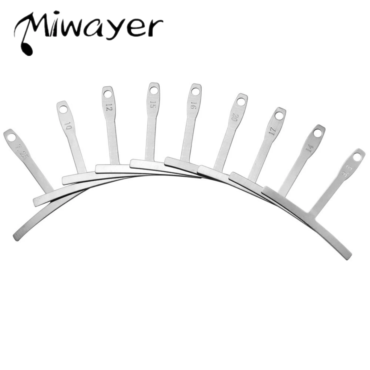 Miwayer 9 Pcs Guitar Radius Gauge Under String Radius Gauge String Gauges Luthier Tools for Guitar Fretboard Radius Gauge