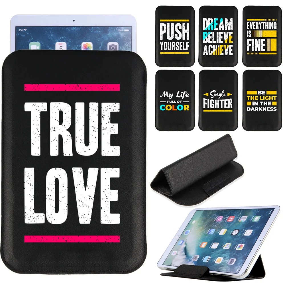 

Tablet Bag Case Universal Magnet Pack 7 8 10 inch Sleeve Magnetic Stand Cover Pouch Leather Phrase Series Folding Tablets Holder