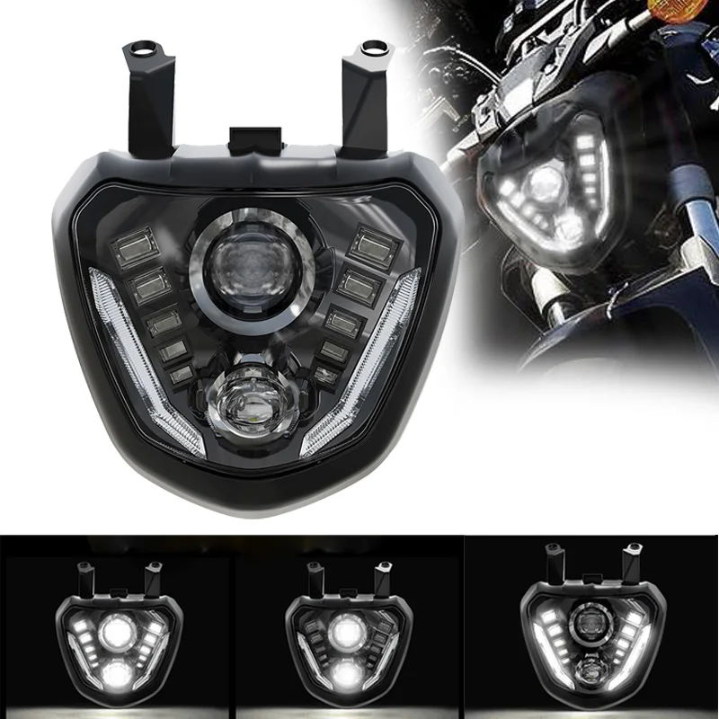 E-MARK E24 LED Motorcycle Front Headlight With White DRL For Yamaha MT 07 FZ 07 MT07 MT-07 FZ-07 2014 2015 2016 2017 Headlamp